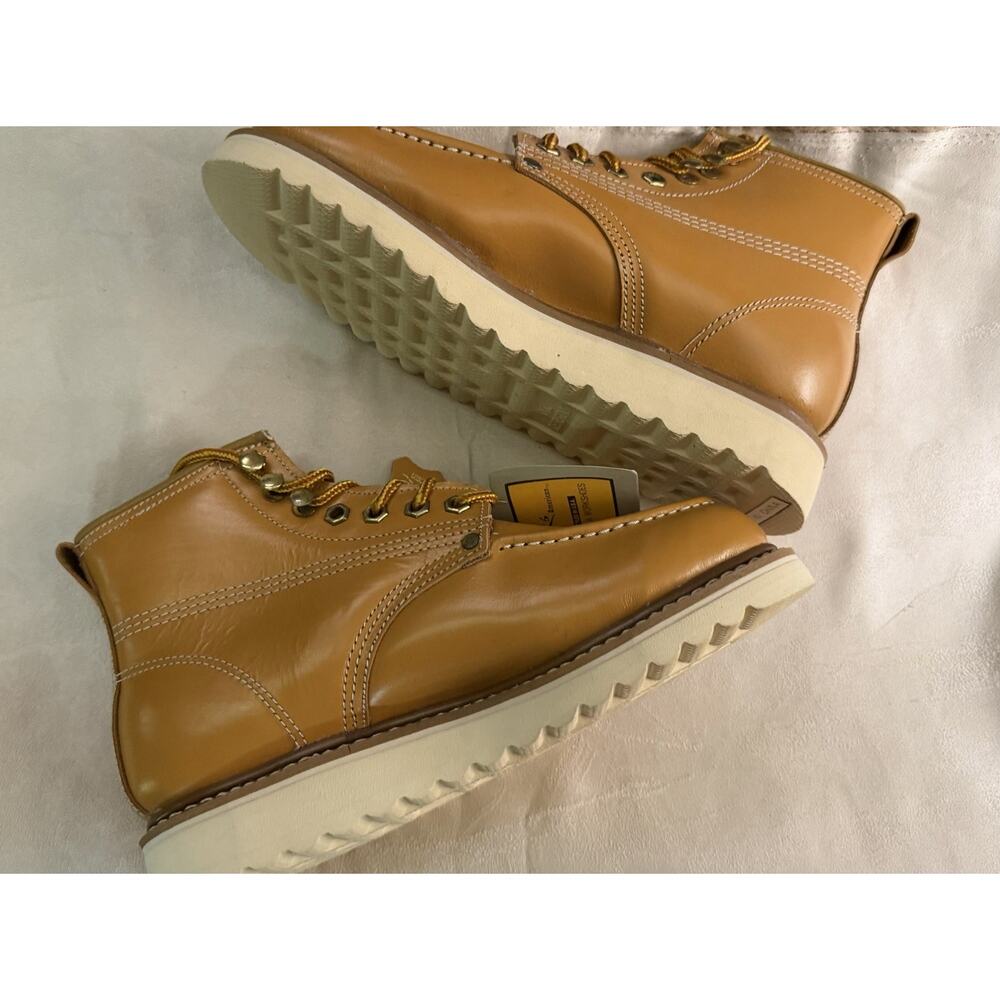 Toro Mock Toe American Made BootsSize 6.5 Color-Tan Goodyear Welted BNIB - Picture 10 of 12